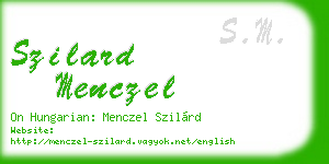 szilard menczel business card